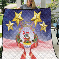 American Samoa Christmas Quilt Seashell Santa Beach Vibes - Polynesian Pride