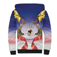 American Samoa Christmas Sherpa Hoodie Seashell Santa Beach Vibes LT05 - Polynesian Pride