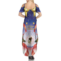 American Samoa Christmas Summer Maxi Dress Seashell Santa Beach Vibes - Polynesian Pride