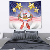 American Samoa Christmas Tapestry Seashell Santa Beach Vibes - Polynesian Pride