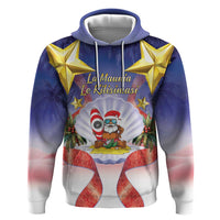 American Samoa Christmas Zip Hoodie Seashell Santa Beach Vibes - Polynesian Pride