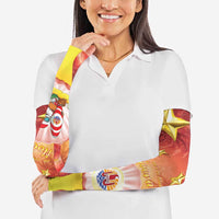 French Polynesia Christmas Arm Sleeves Seashell Santa Beach Vibes - Polynesian Pride