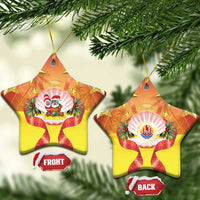 French Polynesia Christmas Ceramic Ornament Seashell Santa Beach Vibes - Polynesian Pride