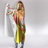 French Polynesia Christmas Hooded Blanket Seashell Santa Beach Vibes - Polynesian Pride