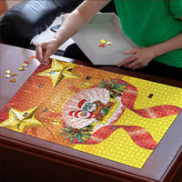 French Polynesia Christmas Puzzle Seashell Santa Beach Vibes - Polynesian Pride