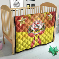 French Polynesia Christmas Quilt Seashell Santa Beach Vibes - Polynesian Pride