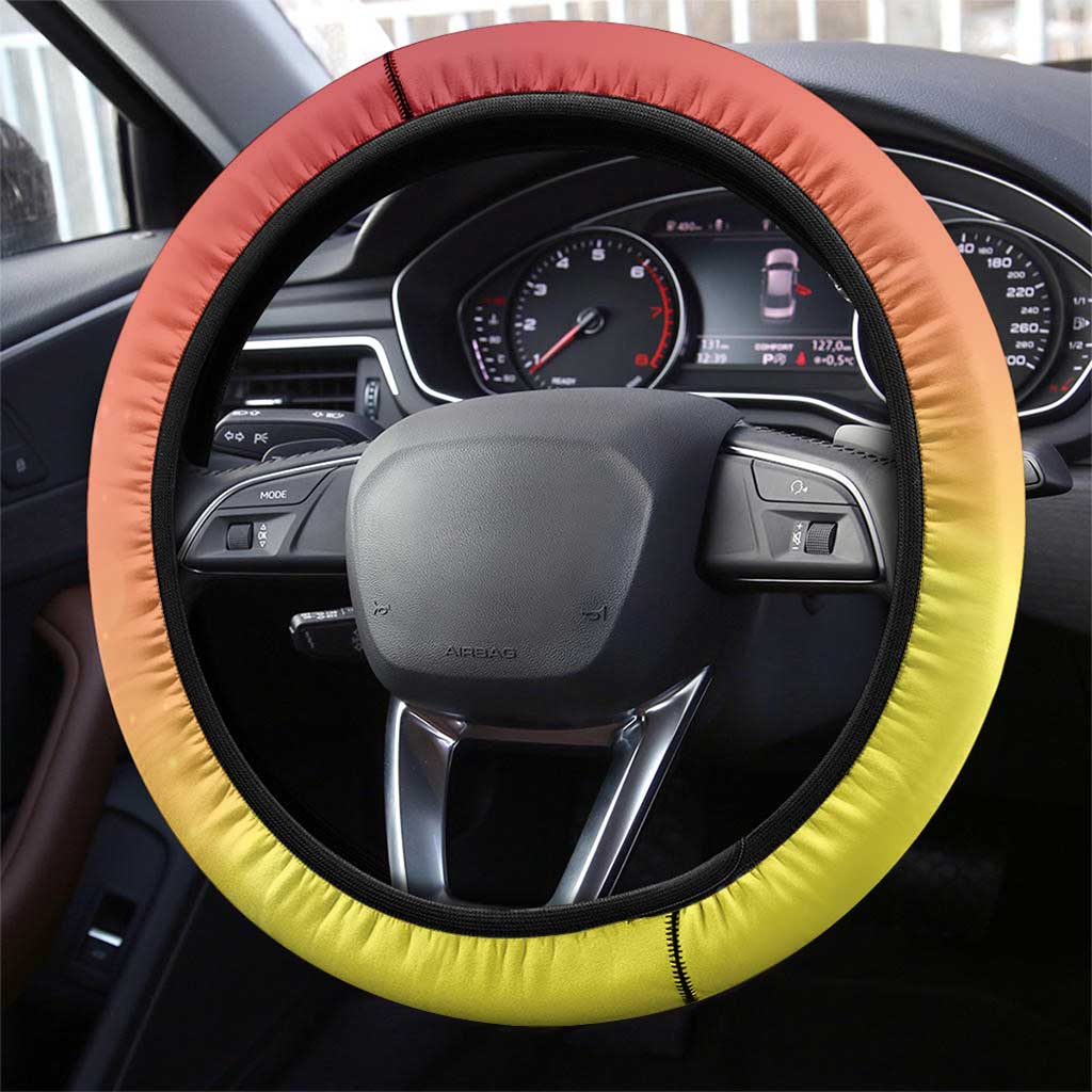 French Polynesia Christmas Steering Wheel Cover Seashell Santa Beach Vibes - Polynesian Pride