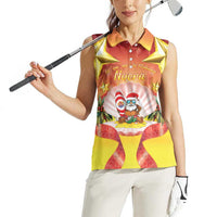 French Polynesia Christmas Women Sleeveless Polo Shirt Seashell Santa Beach Vibes - Polynesian Pride