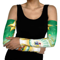 Cook Islands Christmas Arm Sleeves Seashell Santa Beach Vibes - Polynesian Pride