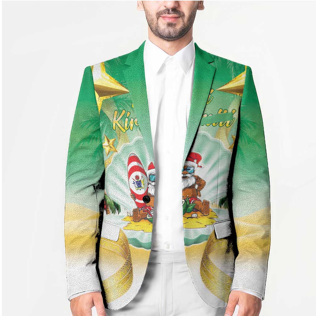 Cook Islands Christmas Blazer Seashell Santa Beach Vibes - Polynesian Pride