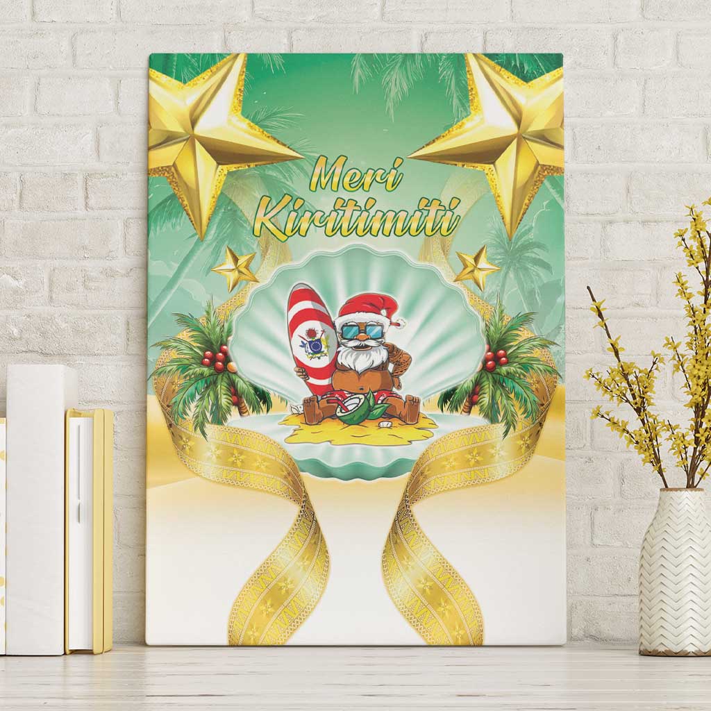 Cook Islands Christmas Canvas Wall Art Seashell Santa Beach Vibes - Polynesian Pride
