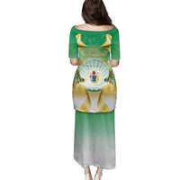 Cook Islands Christmas Family Matching Puletasi and Hawaiian Shirt Seashell Santa Beach Vibes - Polynesian Pride