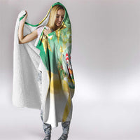 Cook Islands Christmas Hooded Blanket Seashell Santa Beach Vibes - Polynesian Pride