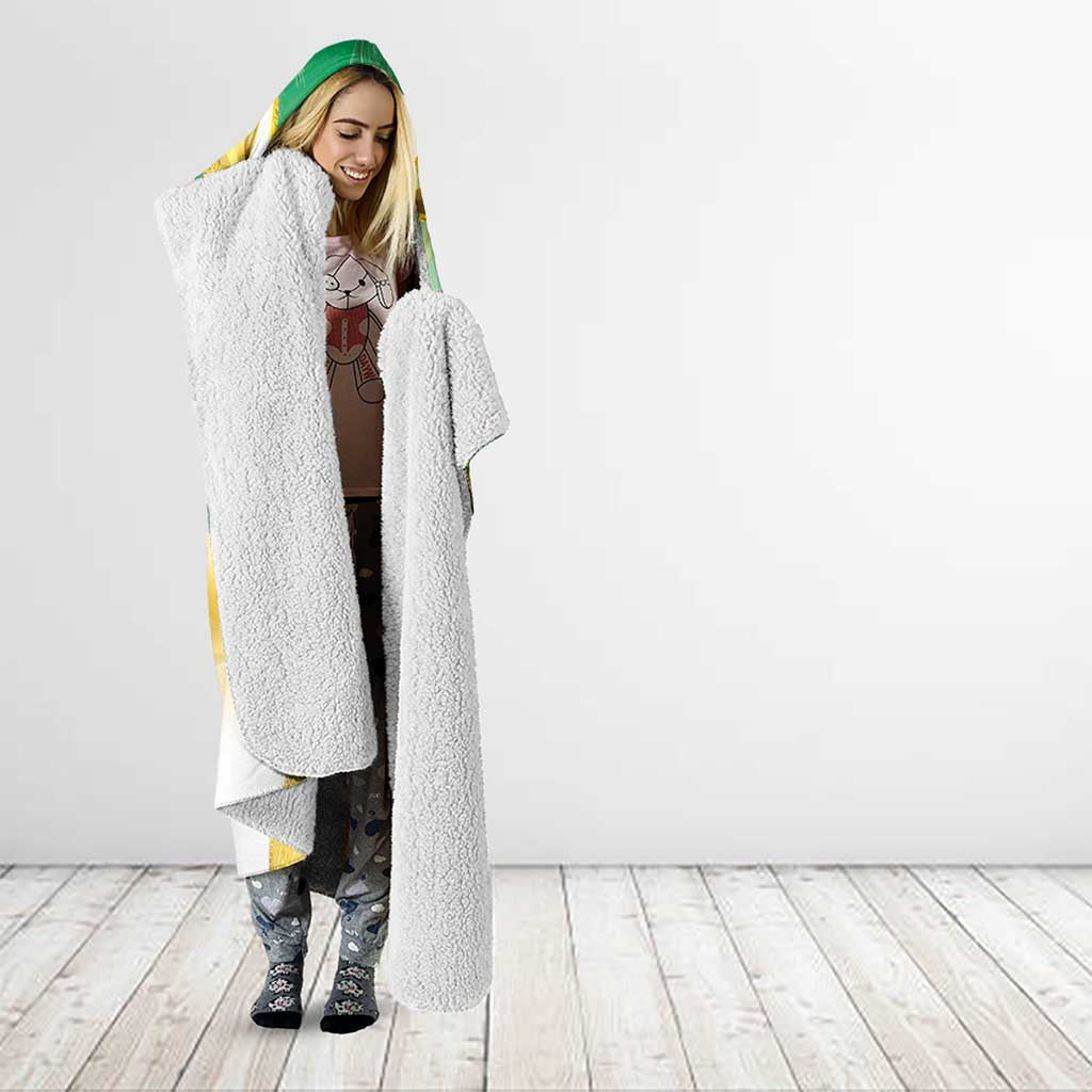 Cook Islands Christmas Hooded Blanket Seashell Santa Beach Vibes - Polynesian Pride