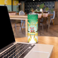 Cook Islands Christmas Skinny Tumbler Seashell Santa Beach Vibes - Polynesian Pride