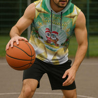 Cook Islands Christmas Sleeveless Hoodie Seashell Santa Beach Vibes - Polynesian Pride