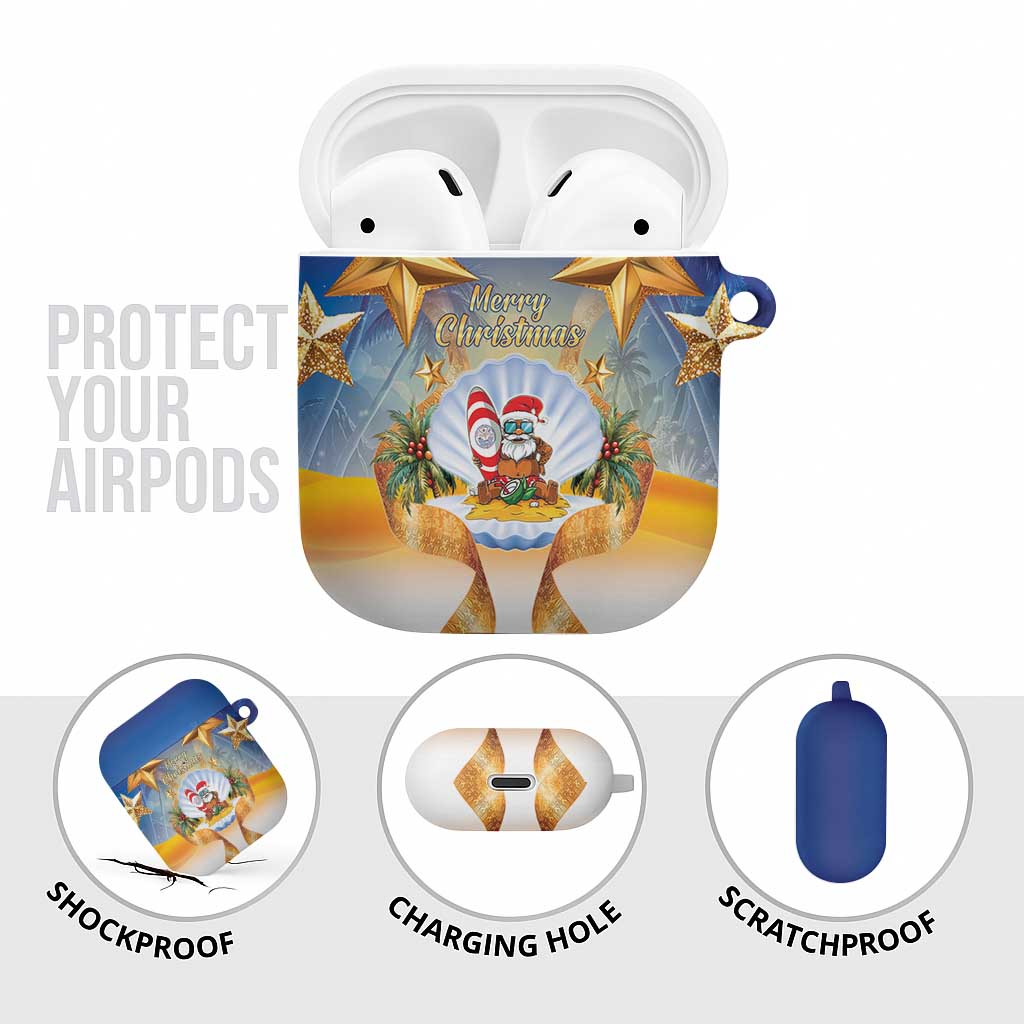 Marshall Islands Christmas AirPods Case Seashell Santa Beach Vibes - Polynesian Pride