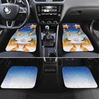 Marshall Islands Christmas Car Mats Seashell Santa Beach Vibes - Polynesian Pride