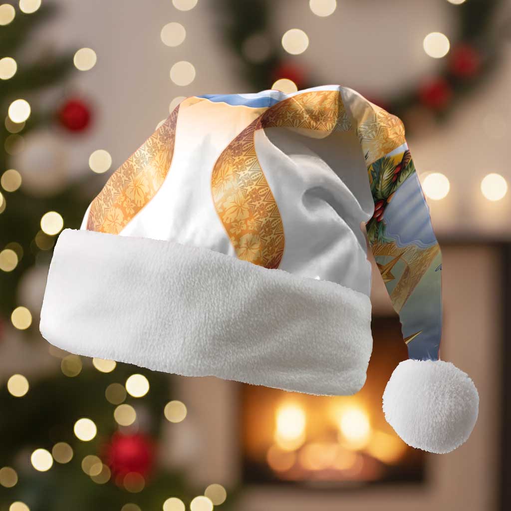 Marshall Islands Christmas Santa Hat Seashell Santa Beach Vibes - Polynesian Pride