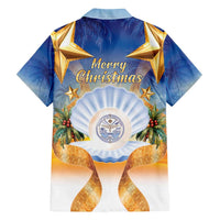 Marshall Islands Christmas Family Matching Long Sleeve Bodycon Dress and Hawaiian Shirt Seashell Santa Beach Vibes - Polynesian Pride