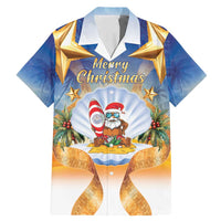 Marshall Islands Christmas Family Matching Mermaid Dress and Hawaiian Shirt Seashell Santa Beach Vibes - Polynesian Pride