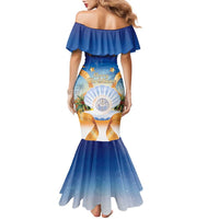 Marshall Islands Christmas Family Matching Mermaid Dress and Hawaiian Shirt Seashell Santa Beach Vibes - Polynesian Pride