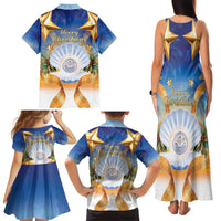Marshall Islands Christmas Family Matching Tank Maxi Dress and Hawaiian Shirt Seashell Santa Beach Vibes - Polynesian Pride