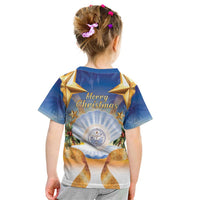 Marshall Islands Christmas Kid T Shirt Seashell Santa Beach Vibes - Polynesian Pride