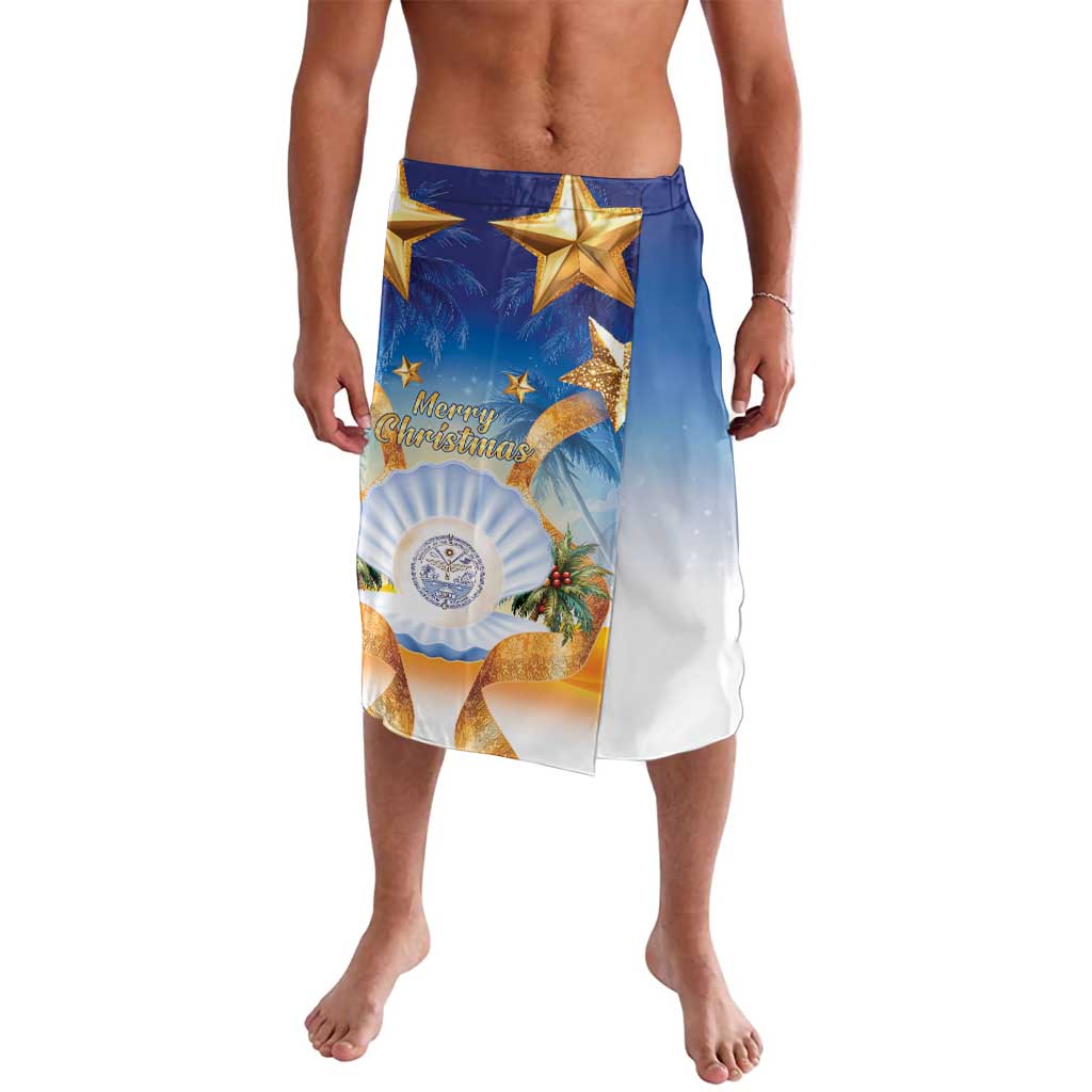 Marshall Islands Christmas Lavalava Seashell Santa Beach Vibes - Polynesian Pride