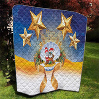 Marshall Islands Christmas Quilt Seashell Santa Beach Vibes - Polynesian Pride