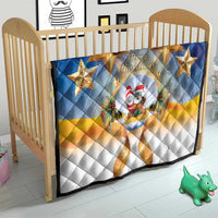 Marshall Islands Christmas Quilt Seashell Santa Beach Vibes - Polynesian Pride