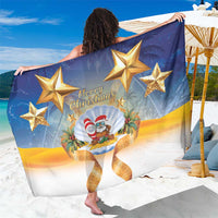 Marshall Islands Christmas Sarong Seashell Santa Beach Vibes - Polynesian Pride