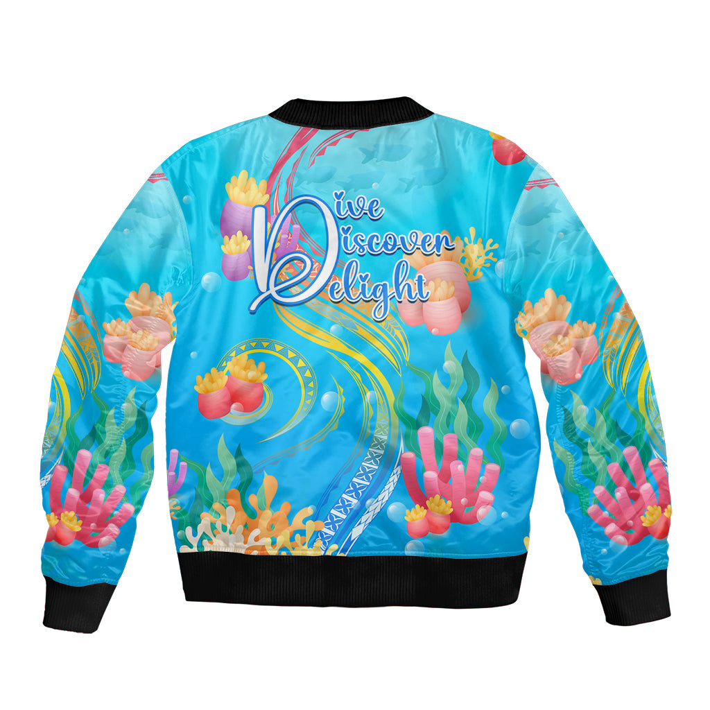 Under The Sea Scuba Diving Bomber Jacket Polynesian Pattern LT05 - Polynesian Pride