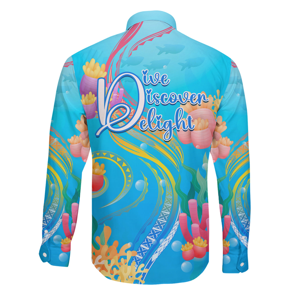 Under The Sea Scuba Diving Family Matching Long Sleeve Bodycon Dress and Hawaiian Shirt Polynesian Pattern LT05 - Polynesian Pride