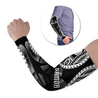 Personalised Remember Samoa Black Saturday Arm Sleeves Samoa Mo Samoa - Polynesian Pride