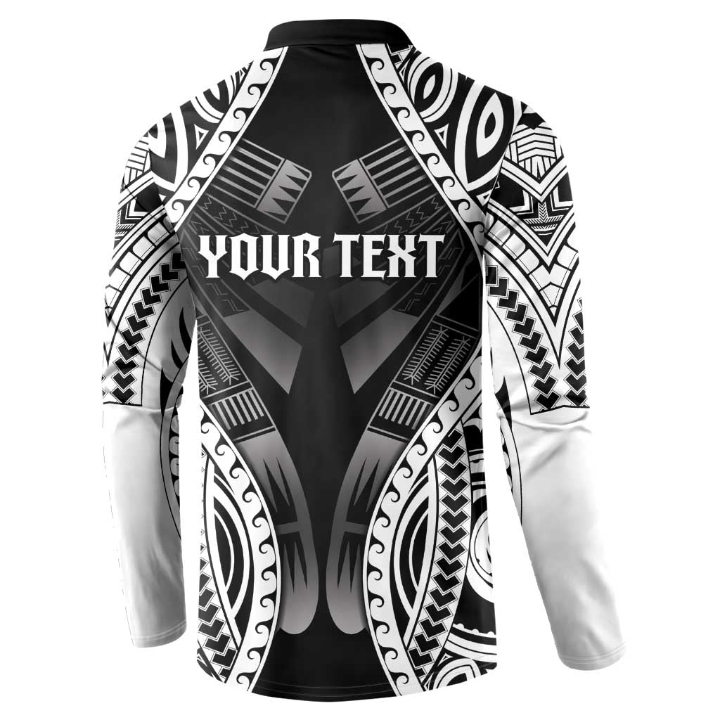 Personalised Remember Samoa Black Saturday Button Sweatshirt Samoa Mo Samoa - Polynesian Pride