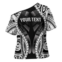 Personalised Remember Samoa Black Saturday Cross Shoulder Shirt Samoa Mo Samoa - Polynesian Pride