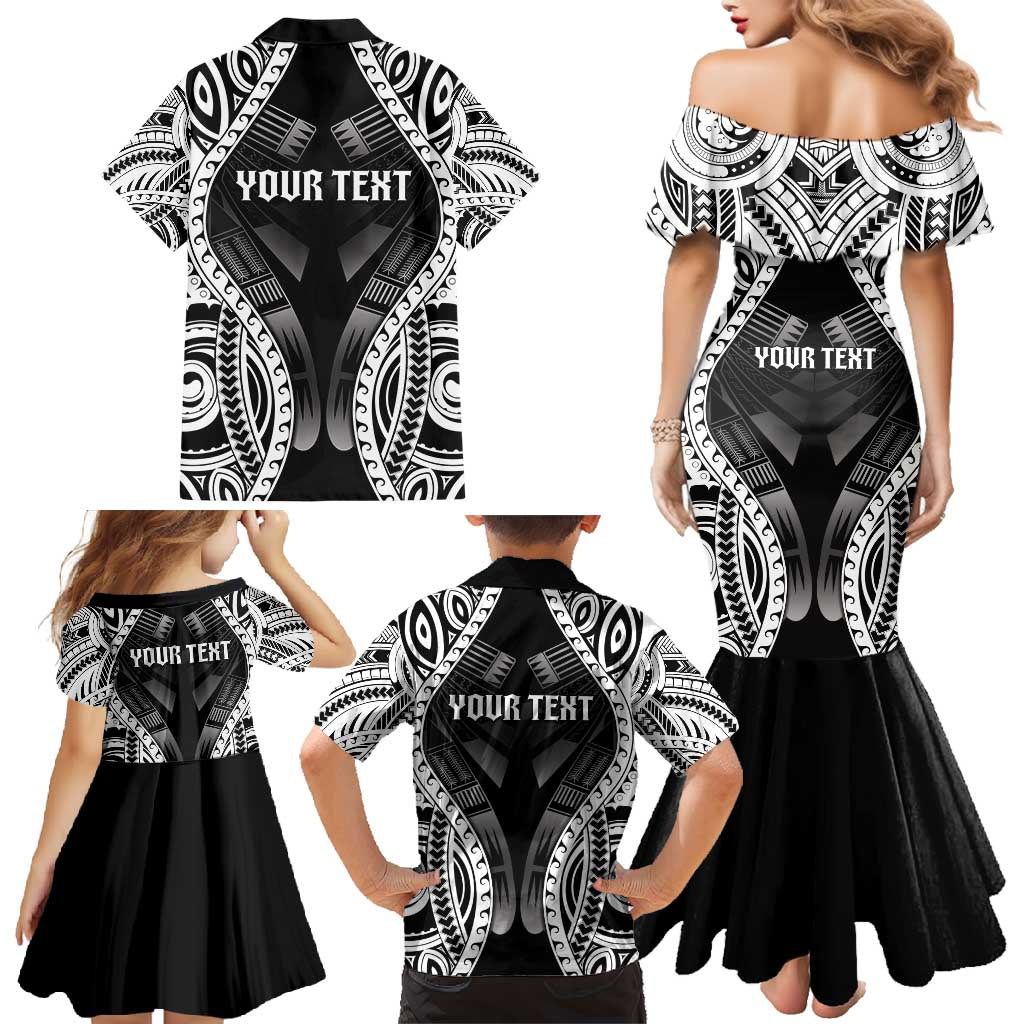 Personalised Remember Samoa Black Saturday Family Matching Mermaid Dress and Hawaiian Shirt Samoa Mo Samoa - Polynesian Pride