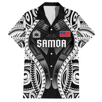 Personalised Remember Samoa Black Saturday Family Matching Short Sleeve Bodycon Dress and Hawaiian Shirt Samoa Mo Samoa - Polynesian Pride