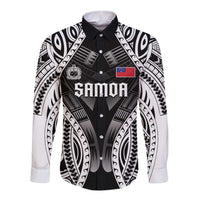 Personalised Remember Samoa Black Saturday Long Sleeve Button Shirt Samoa Mo Samoa - Polynesian Pride