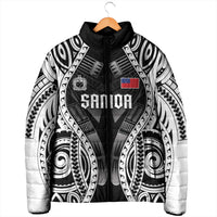 Personalised Remember Samoa Black Saturday Padded Jacket Samoa Mo Samoa - Polynesian Pride