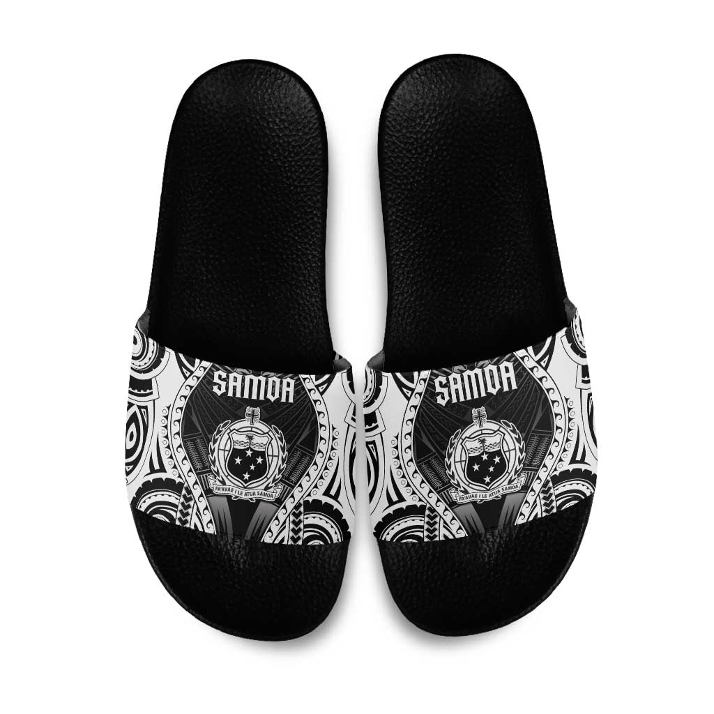 Remember Samoa Black Saturday Slide Sandals Samoa Mo Samoa - Polynesian Pride