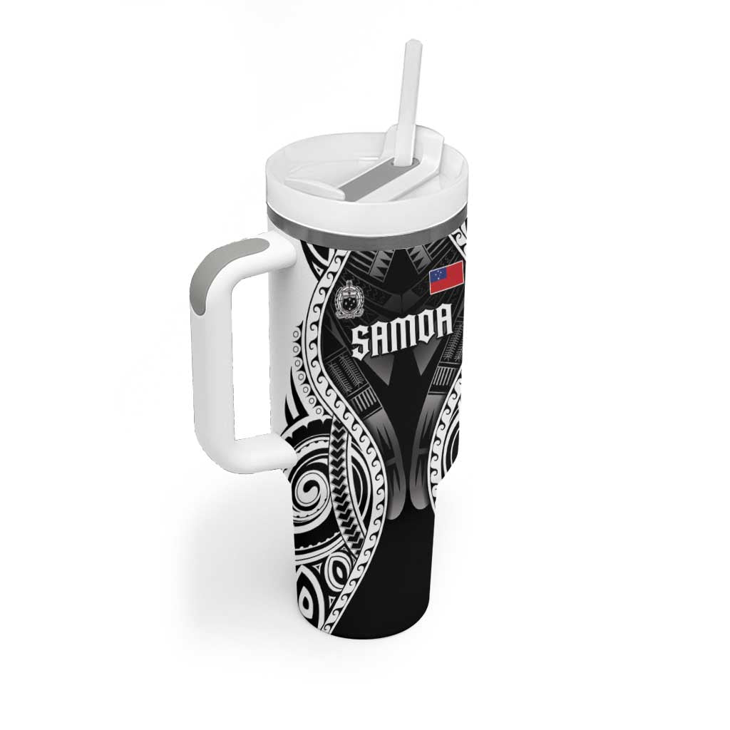 Personalised Remember Samoa Black Saturday Tumbler With Handle Samoa Mo Samoa LT05 - Polynesian Pride