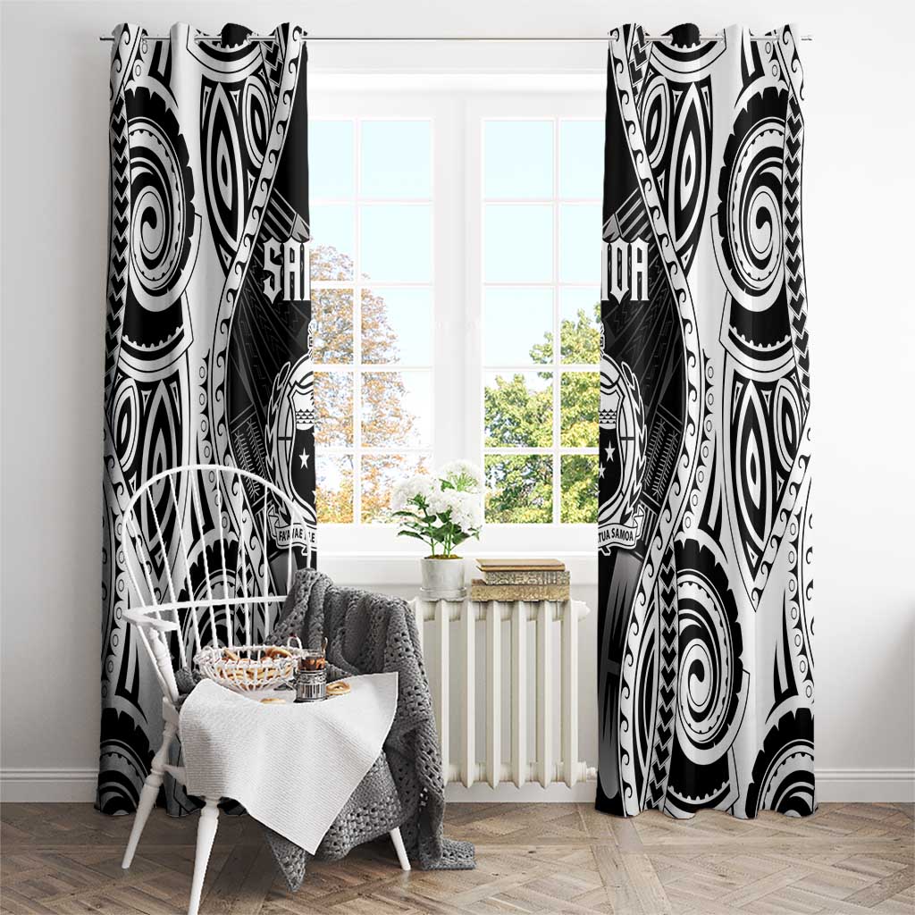 Remember Samoa Black Saturday Window Curtain Samoa Mo Samoa - Polynesian Pride