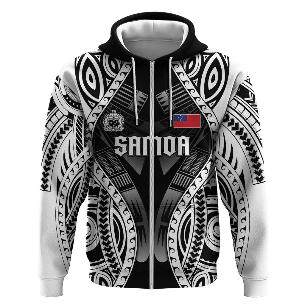 Personalised Remember Samoa Black Saturday Zip Hoodie Samoa Mo Samoa - Polynesian Pride