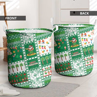 Norfolk Island Christmas Laundry Basket Festive Beach Vibes - Polynesian Pride