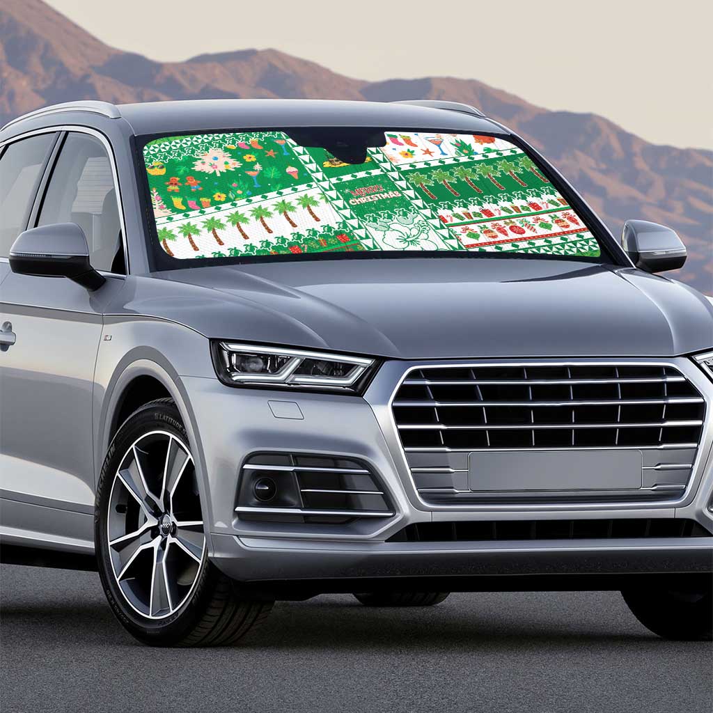 Norfolk Island Christmas Auto Sun Shade Festive Beach Vibes - Polynesian Pride