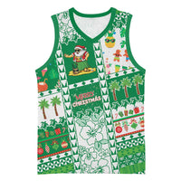 Norfolk Island Christmas Basketball Jersey Festive Beach Vibes - Polynesian Pride