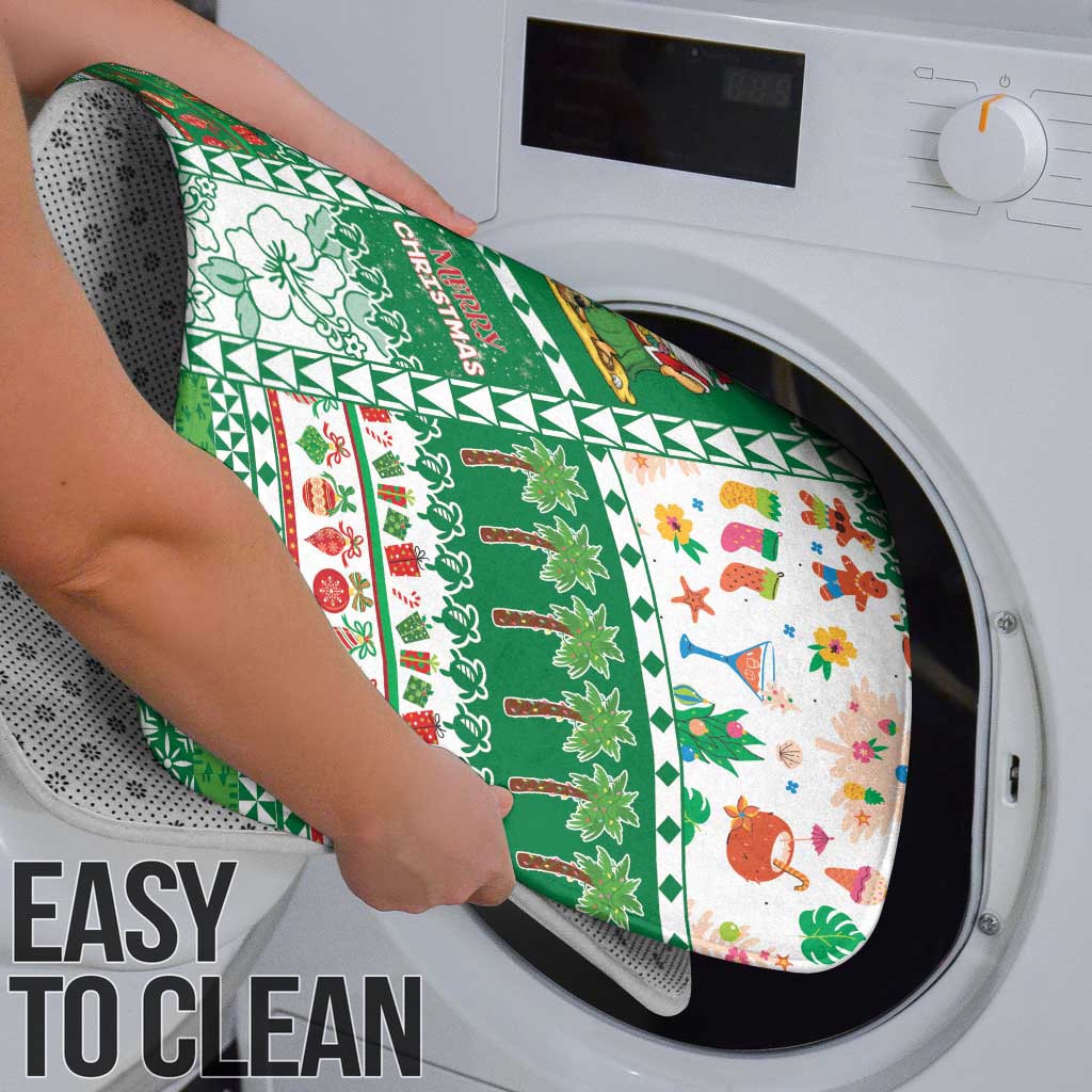 Norfolk Island Christmas Bathroom Set Festive Beach Vibes - Polynesian Pride