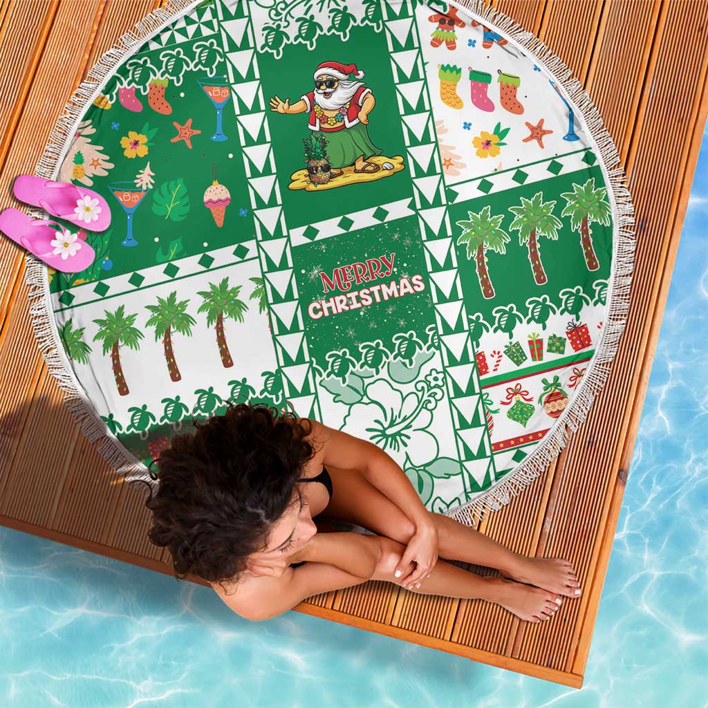 Norfolk Island Christmas Beach Blanket Festive Beach Vibes - Polynesian Pride
